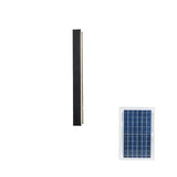 Modern Black Solar Wall Light – Long Strip Sconce for Porch