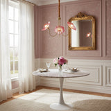 Modern Gold Frosted Glass Lotus Chandelier – Leaf