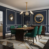 Modern Gold Frosted Glass Lotus Chandelier – Leaf