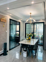 Modern Gold Frosted Glass Lotus Chandelier – Leaf