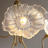 Modern Gold Frosted Glass Lotus Chandelier – Leaf
