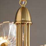 Modern Gold Frosted Glass Lotus Chandelier – Leaf