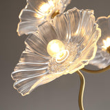 Modern Gold Frosted Glass Lotus Chandelier – Leaf