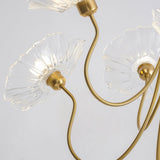 Modern Gold Frosted Glass Lotus Chandelier – Leaf