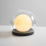 Modern Black Globe Table Lamp – Outdoor Dome Lamp for Patio