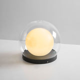 Modern Black Globe Table Lamp – Outdoor Dome Lamp for Patio