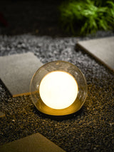Modern Black Globe Table Lamp – Outdoor Dome Lamp for Patio