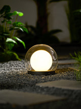 Modern Black Globe Table Lamp – Outdoor Dome Lamp for Patio