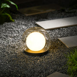 Modern Black Globe Table Lamp – Outdoor Dome Lamp for Patio