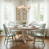 Mid-Century Copper Glass Chandelier – 3 or 5 Globe