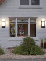 Modern Black Wall Light – White Glass Sconce for Porch