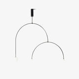 Modern Gold Metal Arc Chandelier – Globe Pendants