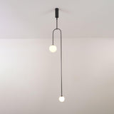 Modern Gold Metal Arc Chandelier – Globe Pendants