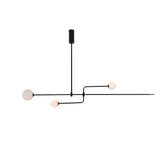 Modern Gold Metal Arc Chandelier – Globe Pendants