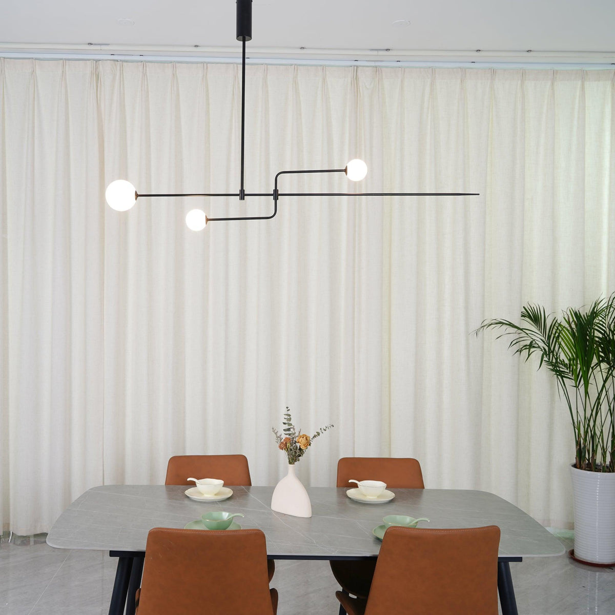 Modern Gold Metal Arc Chandelier – Globe Pendants