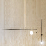 Modern Gold Metal Arc Chandelier – Globe Pendants