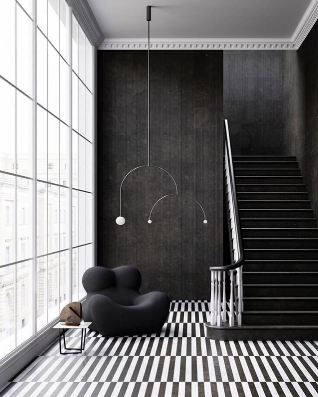 Modern Gold Metal Arc Chandelier – Globe Pendants