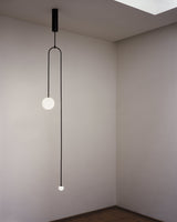 Modern Gold Metal Arc Chandelier – Globe Pendants