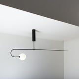 Modern Gold Metal Arc Chandelier – Globe Pendants