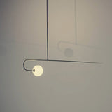 Modern Gold Metal Arc Chandelier – Globe Pendants