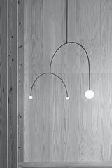 Modern Gold Metal Arc Chandelier – Globe Pendants