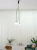 Modern Gold Metal Arc Chandelier – Globe Pendants
