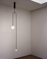 Modern Gold Metal Arc Chandelier – Globe Pendants