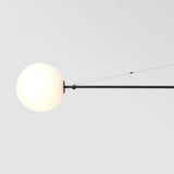 Modern Gold Metal Arc Chandelier – Globe Pendants