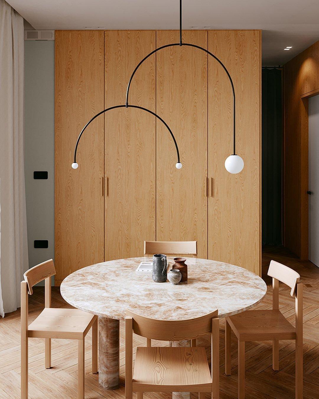 Modern Gold Metal Arc Chandelier – Globe Pendants