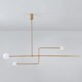 Modern Gold Metal Arc Chandelier – Globe Pendants