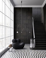 Modern Gold Metal Arc Chandelier – Globe Pendants