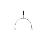Modern Gold Metal Arc Chandelier – Globe Pendants