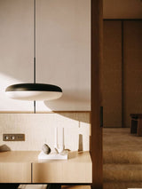 Minimalist White Opal Disc Pendant – Two-Tier