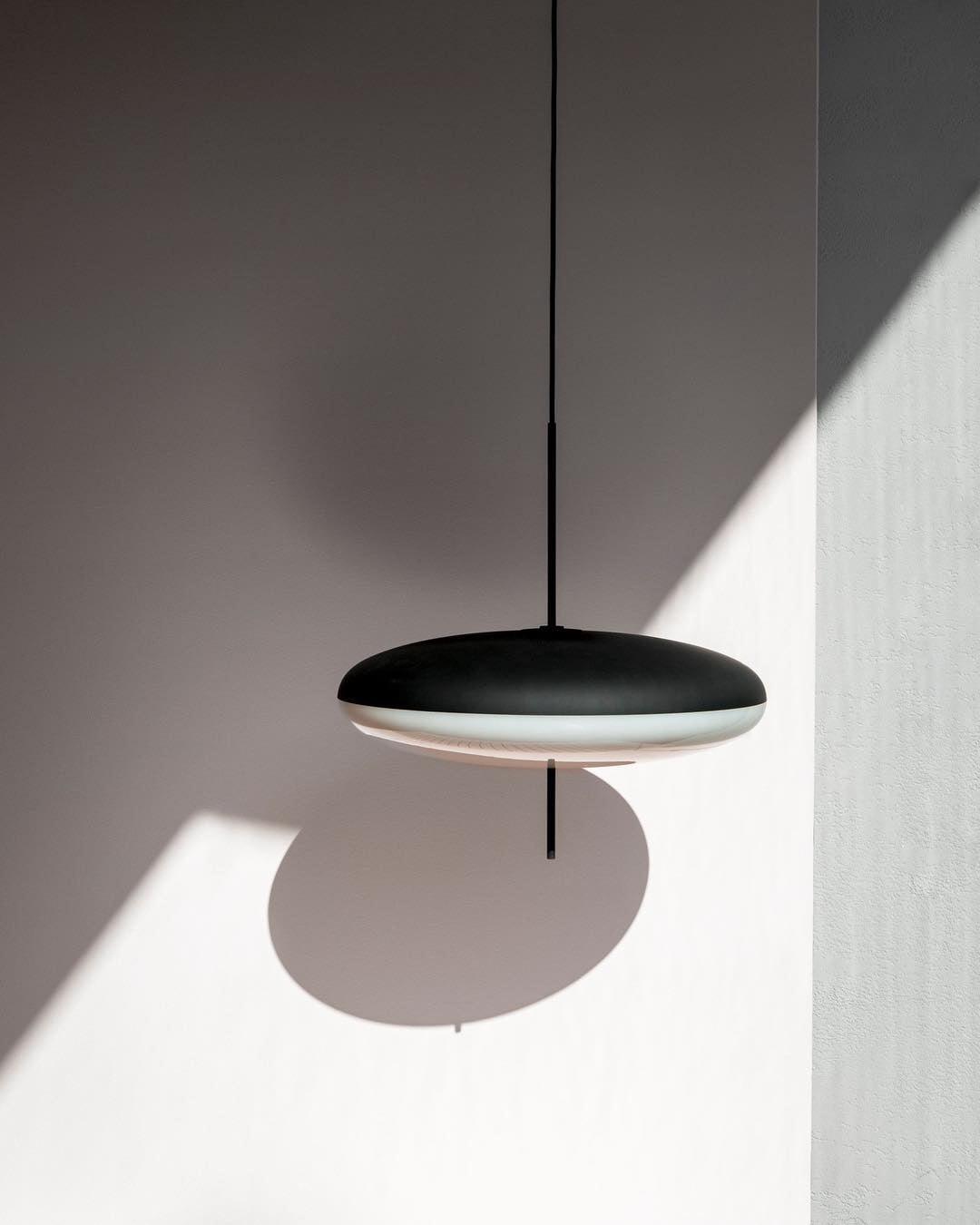 Minimalist White Opal Disc Pendant – Two-Tier