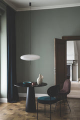 Minimalist White Opal Disc Pendant – Two-Tier