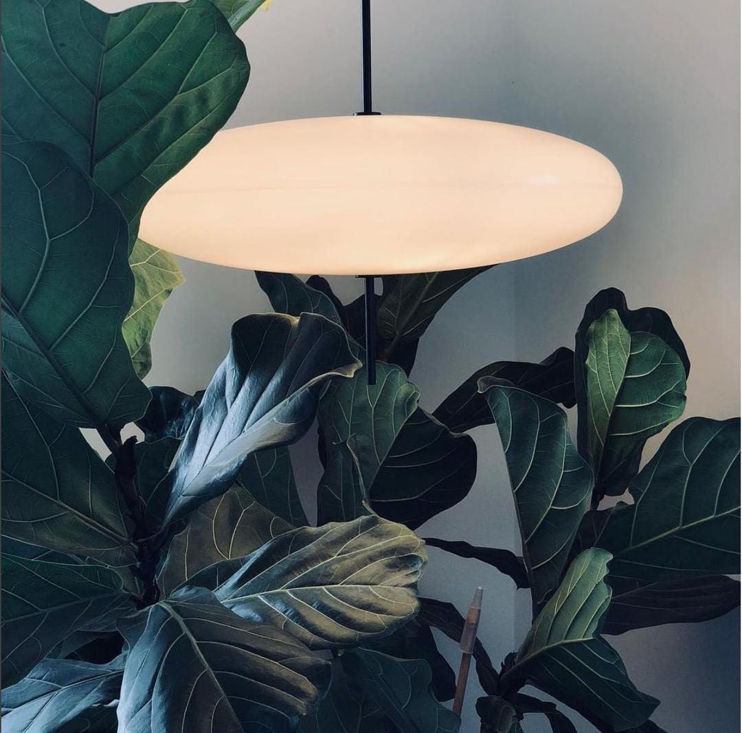 Minimalist White Opal Disc Pendant – Two-Tier