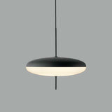 Minimalist White Opal Disc Pendant – Two-Tier