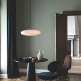 Minimalist White Opal Disc Pendant – Two-Tier
