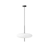 Minimalist White Opal Disc Pendant – Two-Tier