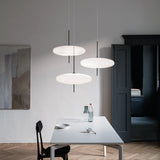 Minimalist White Opal Disc Pendant – Two-Tier