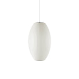 Mid-Century White Silk Pendant – Bubble Wireframe