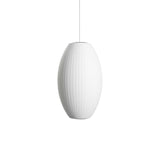 Mid-Century White Silk Pendant – Bubble Wireframe