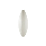 Mid-Century White Silk Pendant – Bubble Wireframe