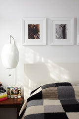 Mid-Century Walnut Bubble Sconce – Swivel Plug-In
