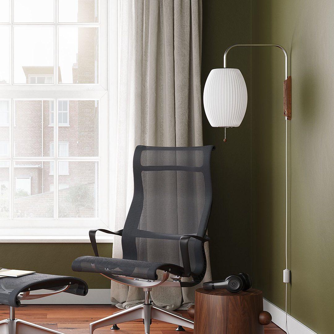 Mid-Century Walnut Bubble Sconce – Swivel Plug-In