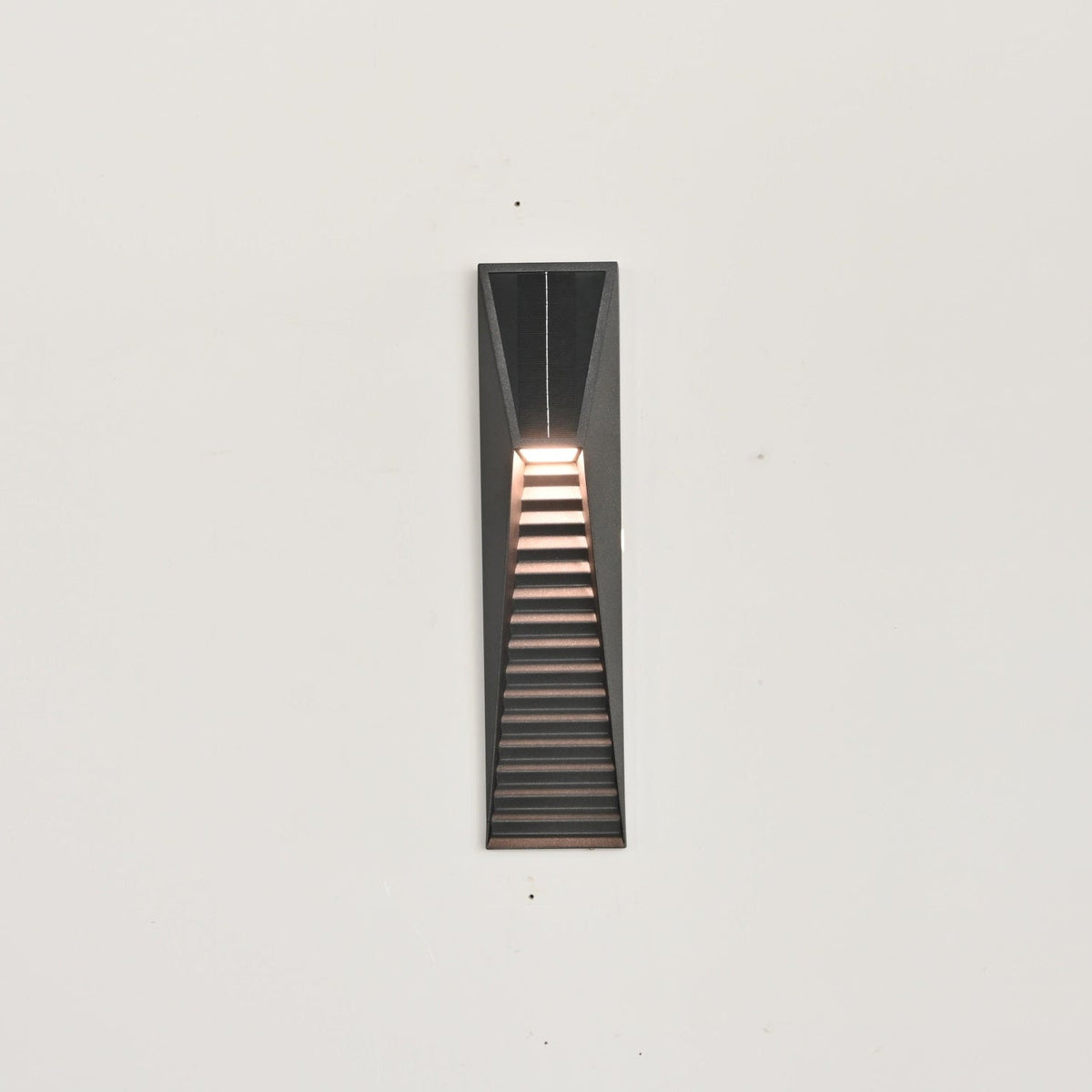 Modern Black Solar Wall Light – Slim Sconce for Fence