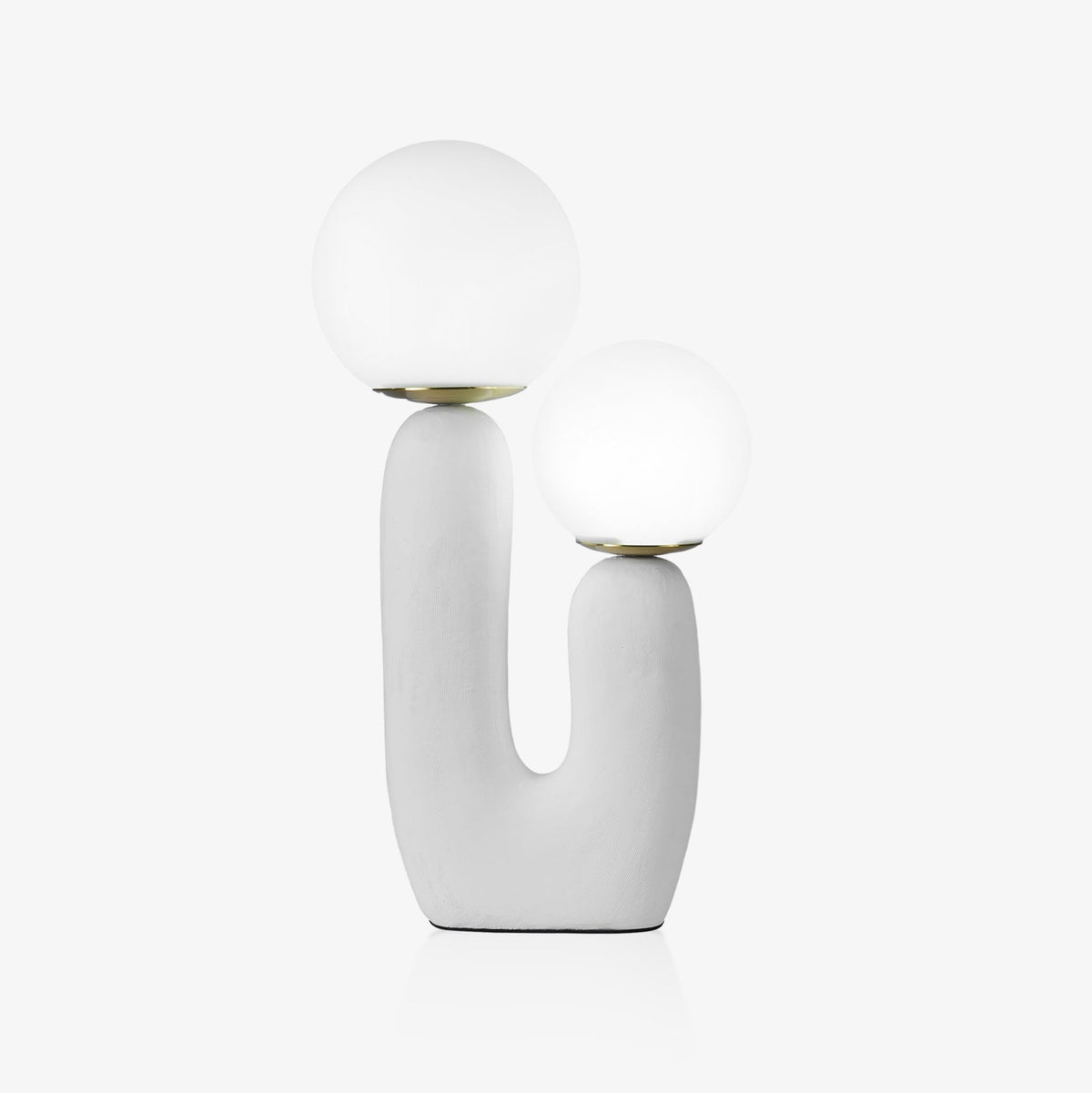 Contemporary Resin Table Lamp – Glass Globe Shade
