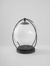 Modern Black Globe Lamp – Open Frame Table Lamp for Patio