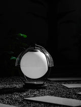 Modern Black Globe Lamp – Open Frame Table Lamp for Patio