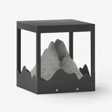 Unique Black Garden Light – Mountain Solar Light for Patio
